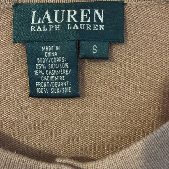 🐴Ralph Lauren Tan and Gold Cardigan🐴 - Picture 9 of 9